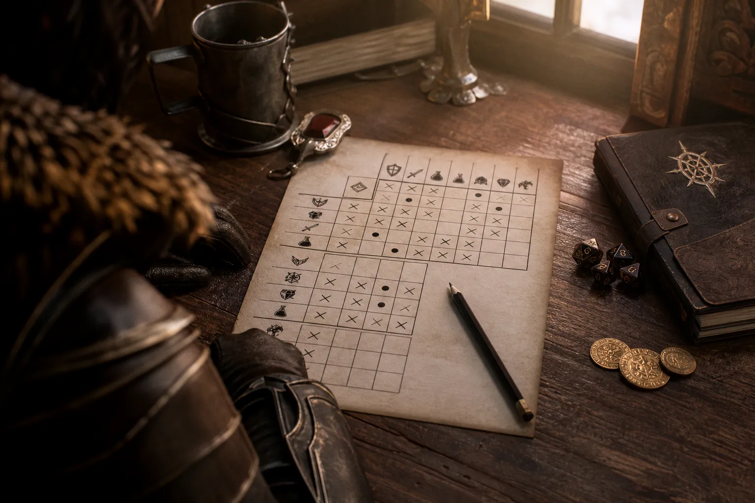 Logic puzzles and answers: a five-step grid deduction method